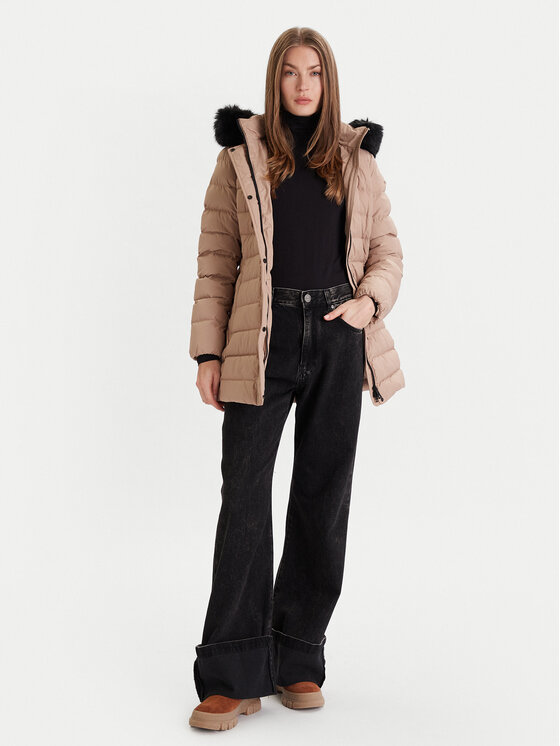 Geox Geox Wintermantel Catria W5626G T3152 F5228 Beige Slim Fit