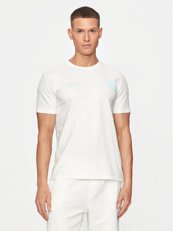 United Colors Of Benetton United Colors Of Benetton Tričko 3F98U1092 Écru Regular Fit