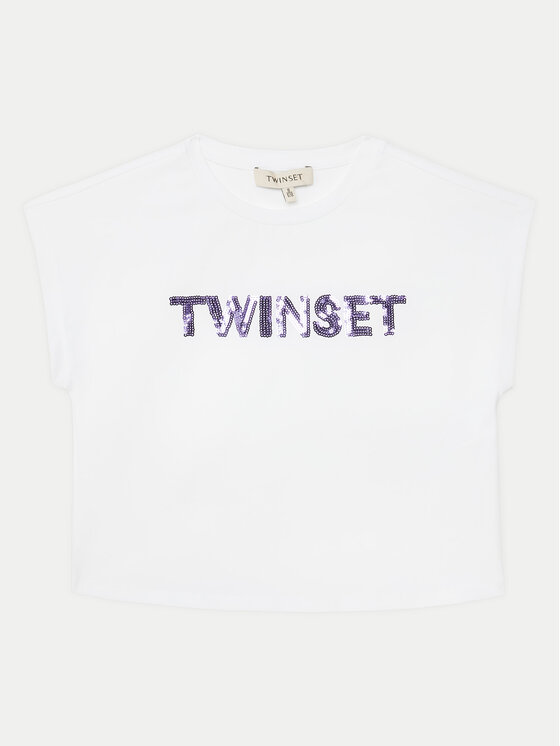 TWINSET TWINSET Tričko 251GJ2537 Biela Regular Fit