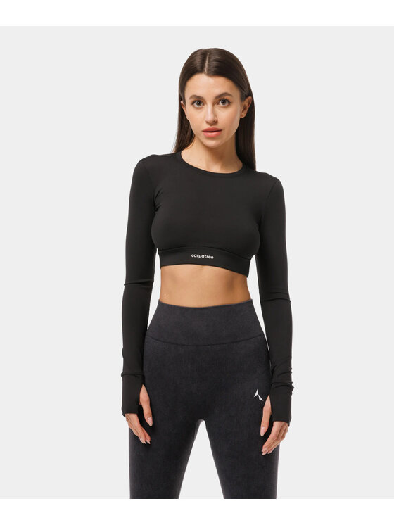 Carpatree Carpatree Top Luna longsleeve Czarny Fitted Fit