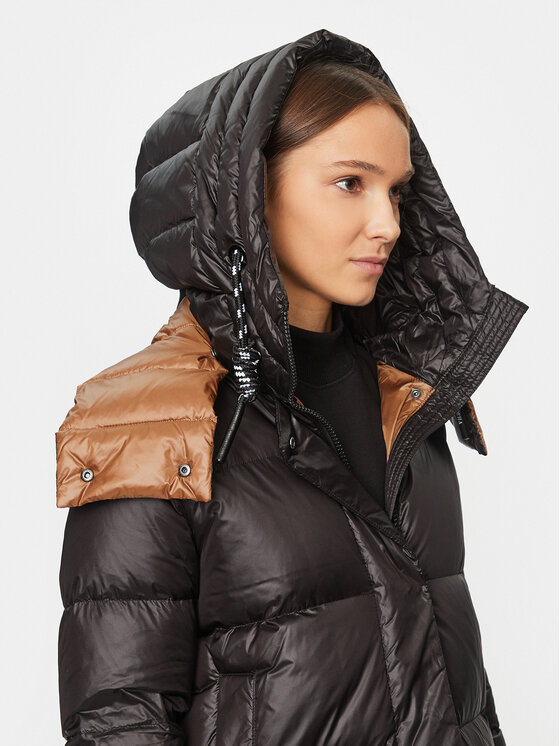 Deha Deha Пухено яке D93583 Черен Regular Fit