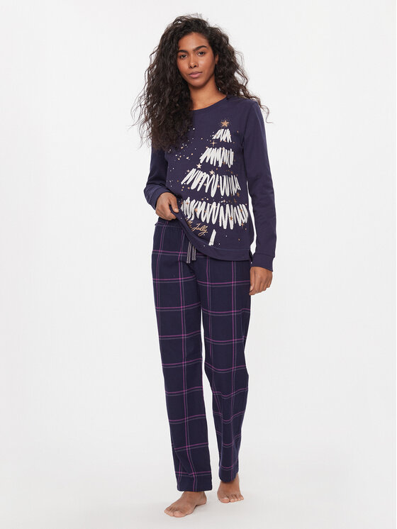 Triumph Triumph Pižama Winter Moments PK X 10216527 Tamsiai mėlyna Regular Fit