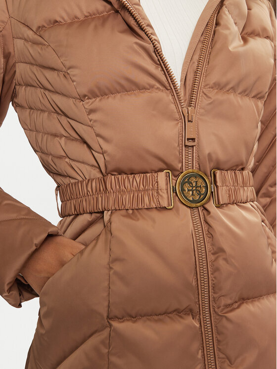 Guess Guess Пухено яке New Olga W4BL40 WEX52 Бежов Regular Fit