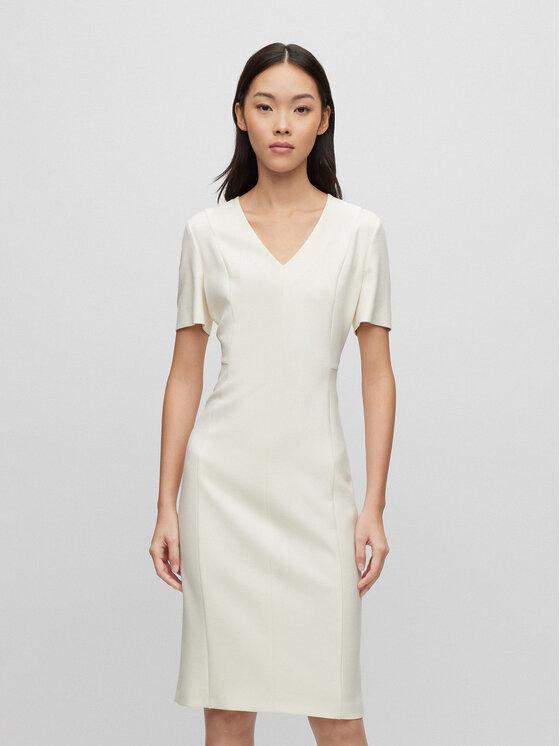 BOSS Boss Rochie de zi Damaisa 50490044 Bej Slim Fit