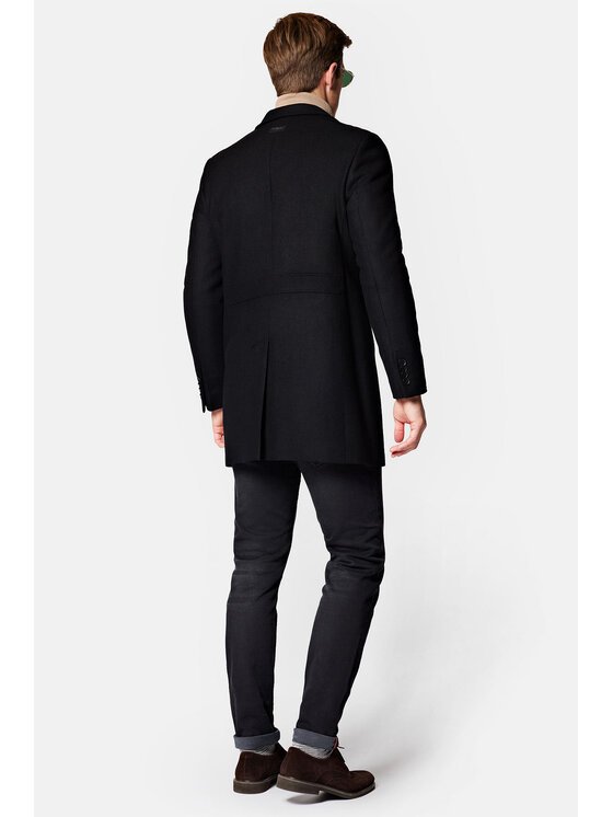 Lancerto Lancerto Płaszcz wełniany Brekstad PC073223000013 Czarny Regular Fit