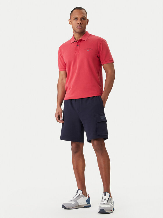 Napapijri Napapijri Pantaloncini sportivi N-Box Logo Cargo NP0A4I59 Blu scuro Regular Fit