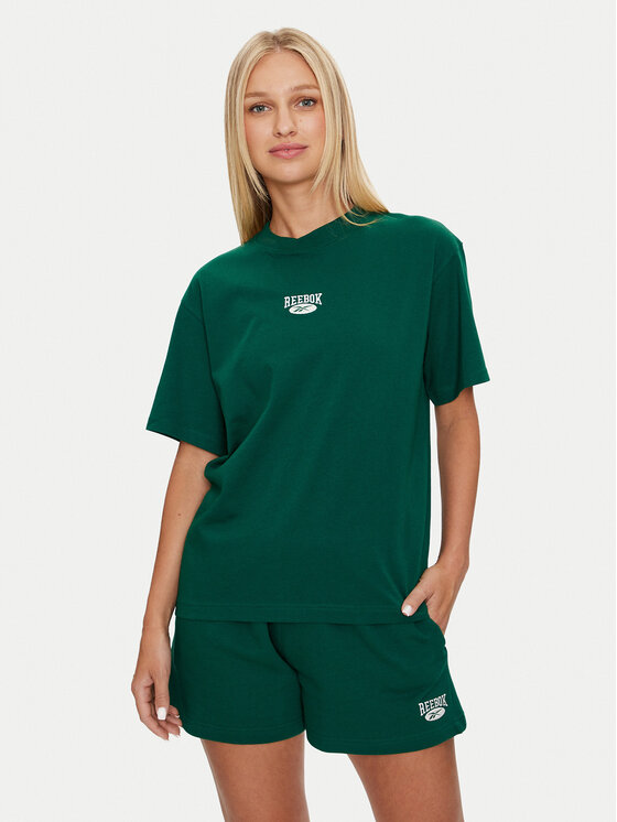 Reebok T-krekls Cl Ae Archive Sm Logo Tee 100076222 Zaļš Regular Fit