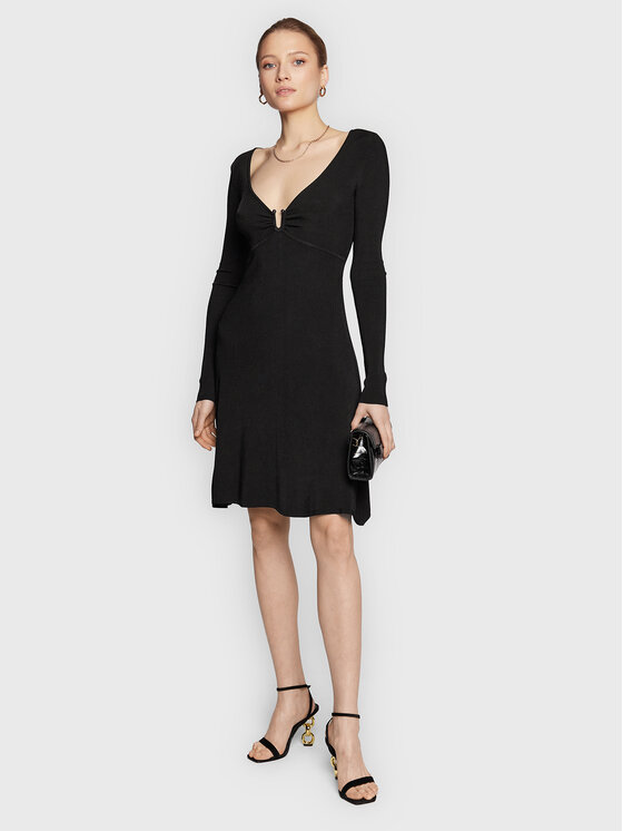 Guess Guess Trikotažinė suknelė W3RK36 Z30K0 Juoda Slim Fit