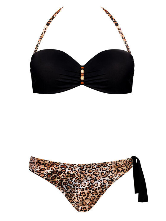 Miss Lou Miss Lou Bikini ML002 Czarny