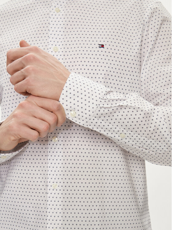 Tommy Hilfiger Tommy Hilfiger Camicia Circle MW0MW34649 Bianco Slim Fit