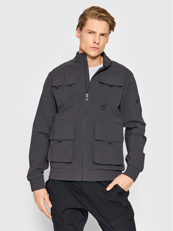 4F 4F Демісезонна куртка H4L22-KUMC002 Сірий Regular Fit