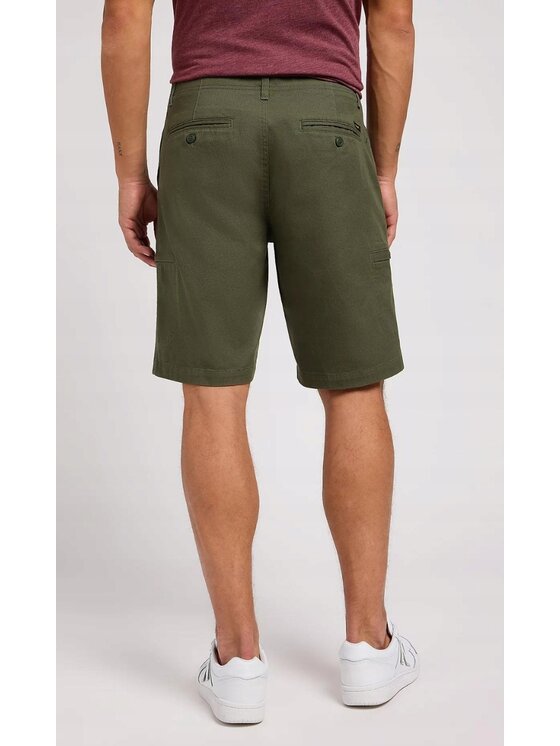 Lee Lee Szorty materiałowe XC Weltpocket Short Zielony Regular Fit