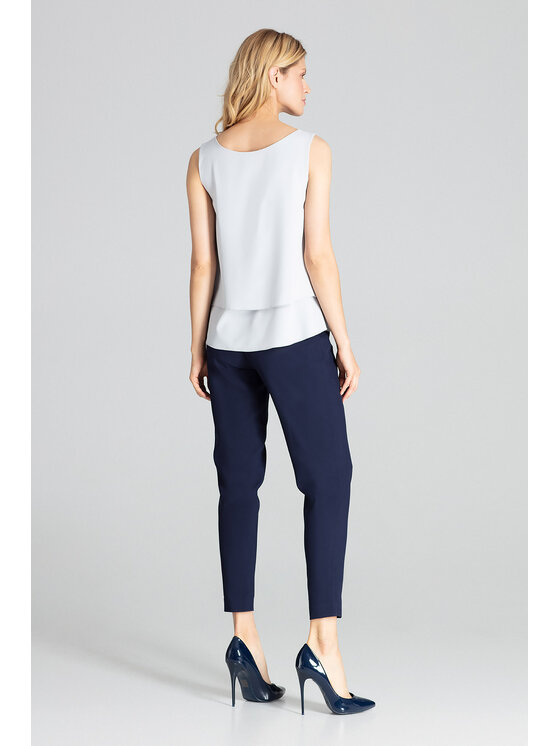 FIGL FIGL Blúzka M679 Sivá Regular Fit