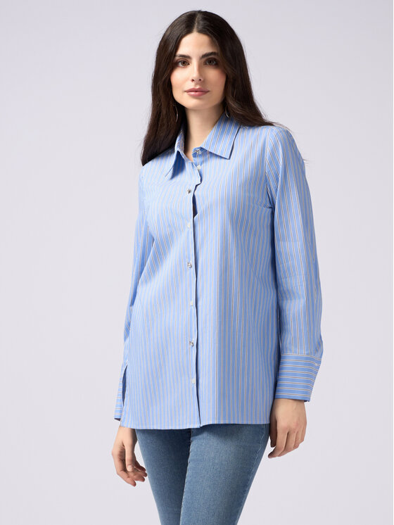 Oltre Oltre Camicia 5086R102966N0R4 Turchese Over Fit