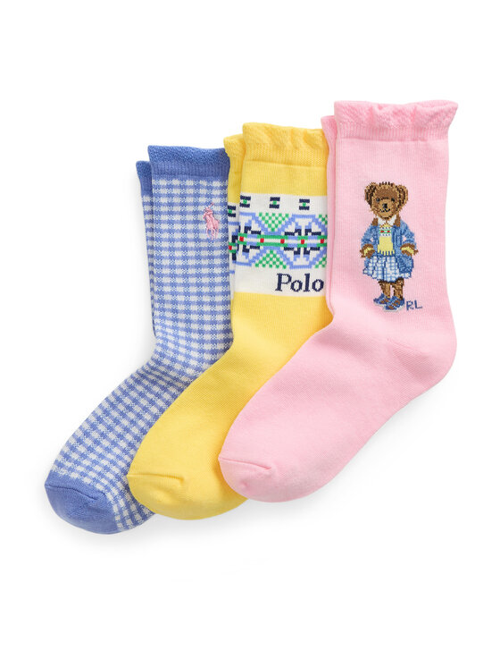 Set de 3 perechi de șosete lungi pentru copii Polo Ralph Lauren 447969099001 Colorat