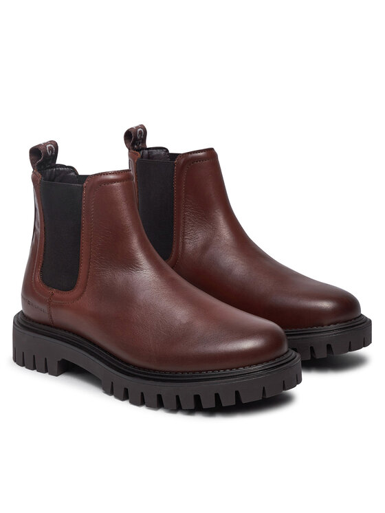 Tommy Hilfiger Tommy Hilfiger Боти тип челси Casual Hilfiger Chunky Lth Chels FM0FM05197 Кафяв