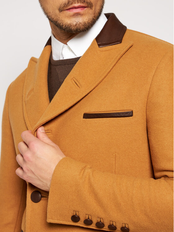 Cappotto di lana Tunein 1 Marrone Regular Fit