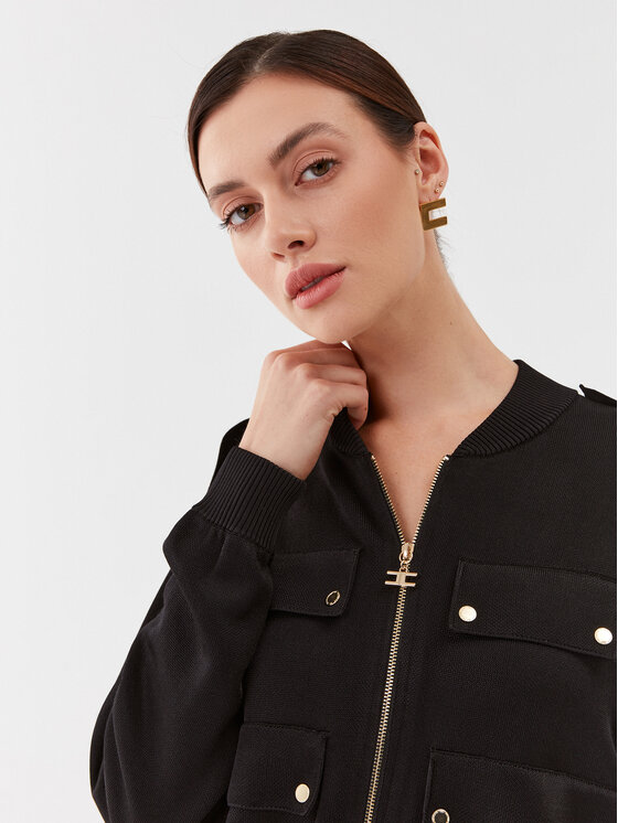 商品画像：Elisabetta Franchi - Cardigan con Cintura e Logo Ricamato 2