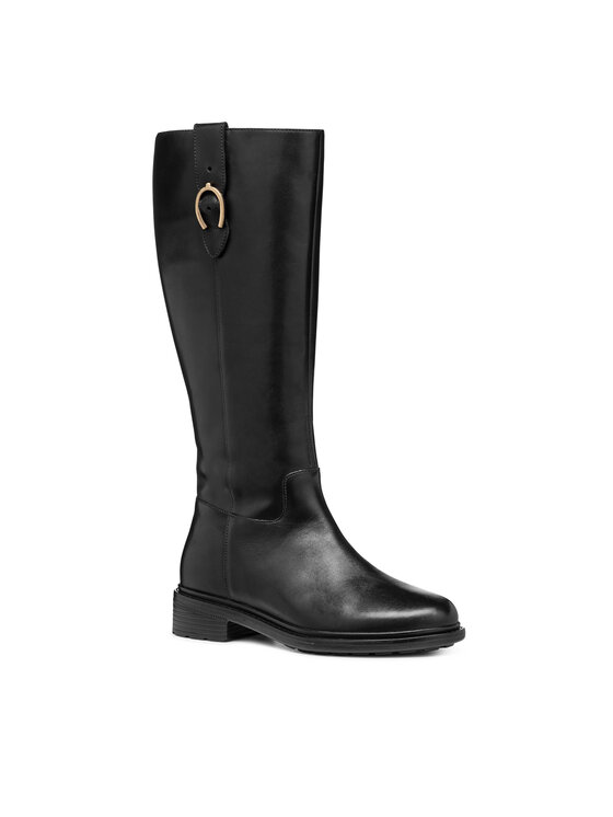 Geox Geox Čizme ispod koljena D Walk Pleasure D46TGD 00043 C9999 Crna