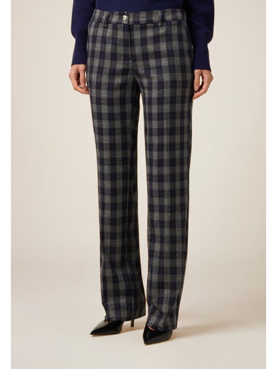 Oltre Oltre Pantaloni di tessuto P055R108976N0S3 Blu Regular Fit