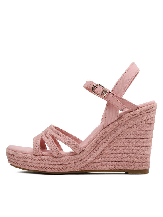 Tommy Hilfiger Tommy Hilfiger Espadrile Essential Wedge Sandal FW0FW07159 Ružičasta
