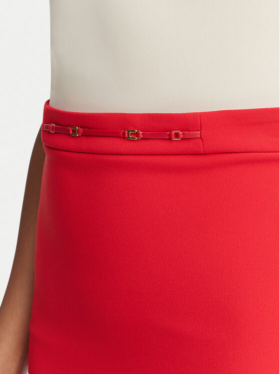 Elisabetta Franchi Elisabetta Franchi Ravno krilo GO-223-66E2-V320 Rdeča Slim Fit