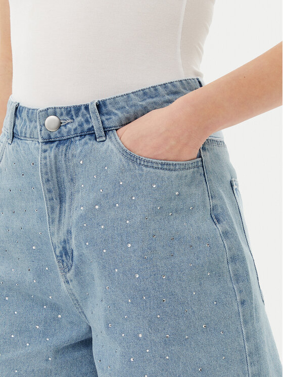 Pieces Pieces Дънкови шорти Tamra 17157412 Син Regular Fit