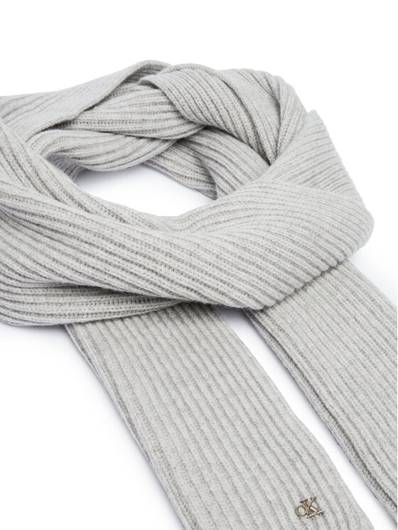 Calvin Klein Calvin Klein Šal Ck Metal Wool Rib Scarf LV04D8056G Siva