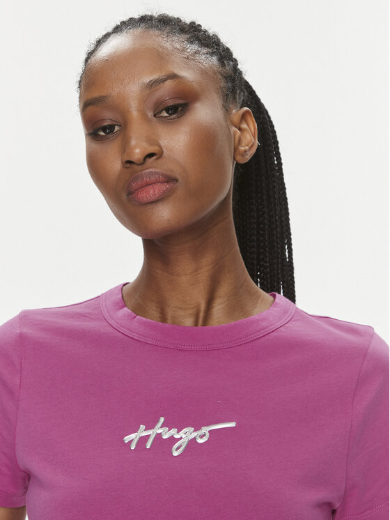 Hugo Hugo T-Shirt Classic 50508289 Różowy Regular Fit