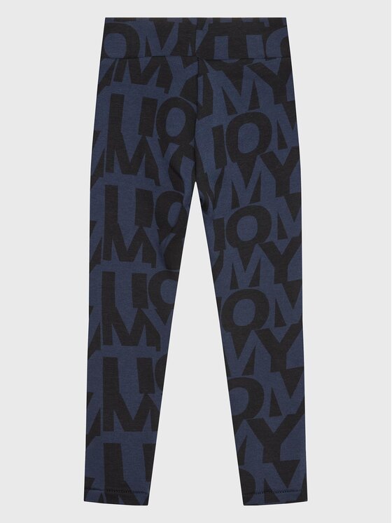 Tommy Hilfiger Tommy Hilfiger Legginsy KG0KG07123 M Granatowy Slim Fit