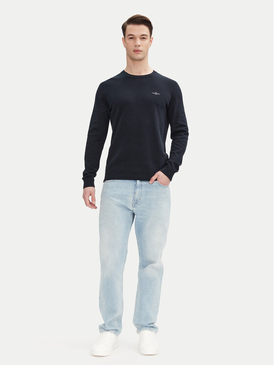 Aeronautica Militare Aeronautica Militare Sweter 251MA1502L506 Granatowy Regular Fit