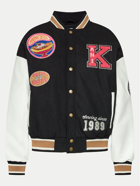 Karl Kani Bomber stila jaka Retro Patch 6175077 Daudzkrāsains Oversize