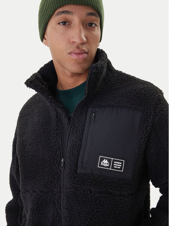 Kappa Kappa Fleecejacke Olya 381Z6LW Schwarz Regular Fit