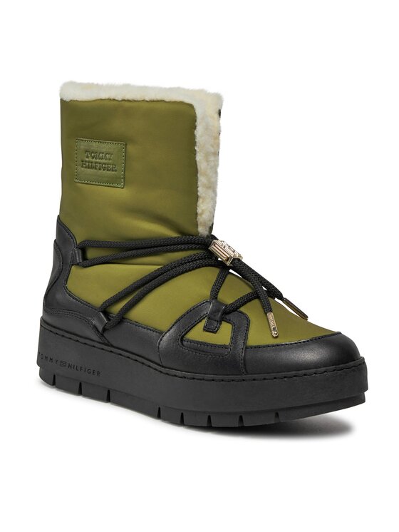 Tommy Hilfiger Tommy Hilfiger Μπότες Χιονιού Tommy Essential Snowboot FW0FW07504 Πράσινο