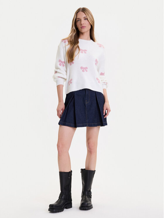 ONLY ONLY Пуловер Bora 15360712 Бял Regular Fit