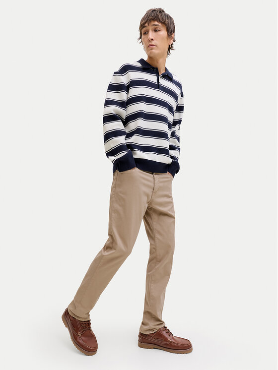 Jack & Jones Jack & Jones Bavlnené nohavice Clark Finn 12293328 Béžová Regular Fit