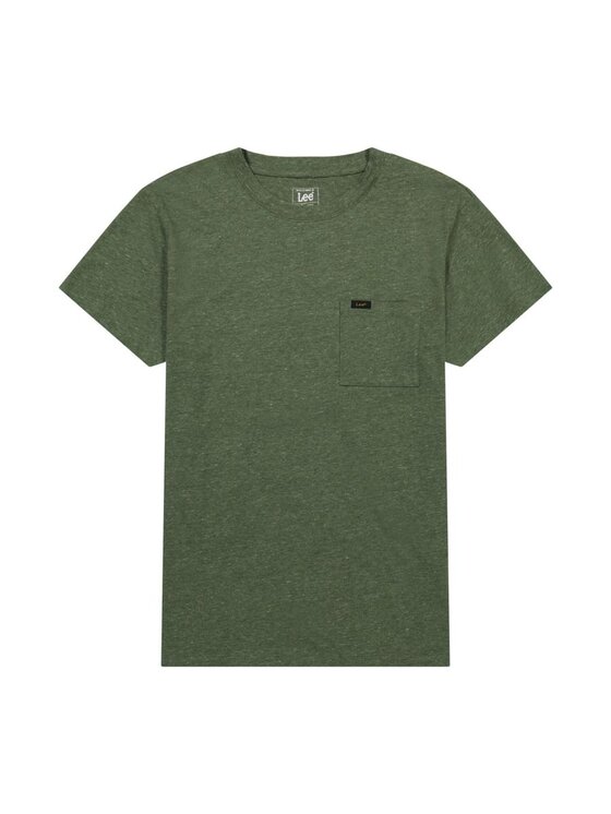 Lee Lee T-Shirt ULTIMATE POCKET TEE 112365383 Zielony Regular Fit