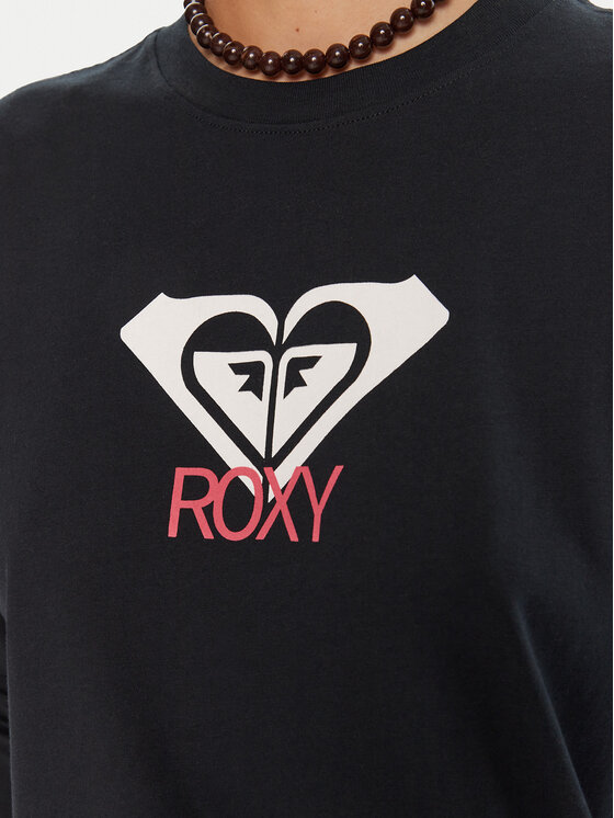 Roxy Roxy Majica Hangloose Art Ls ERJZT06035 Crna Regular Fit