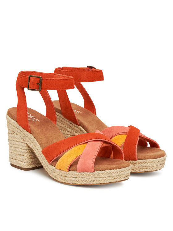 Toms Toms Еспадрильї Majorca Strappy 10021951 Червоний