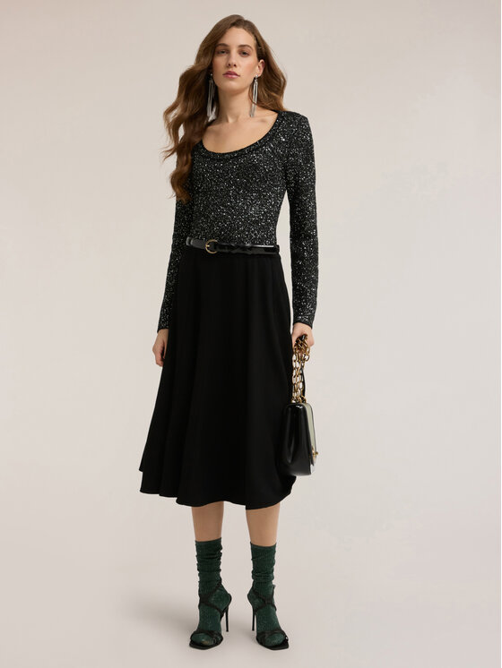 Motivi Motivi Cardigan M067W003748N033 Nero Slim Fit