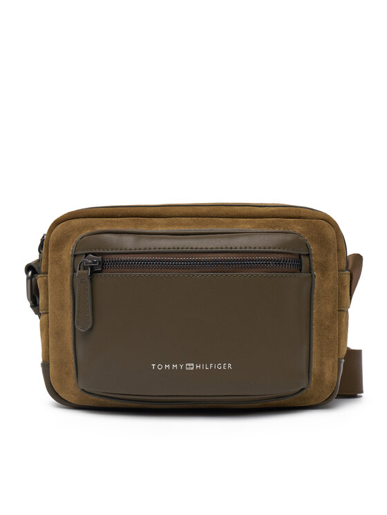 Tommy Hilfiger Geantă crossover Th Casual Suede Camera Bag AM0AM13231 Verde