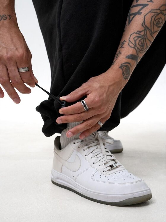 Jigga Wear Jigga Wear Spodnie dresowe 130374 Czarny Baggy Fit