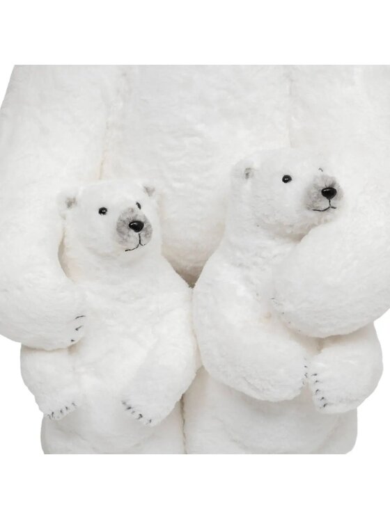 MIAhome MIAhome Figurka mama miś polarny z niedźwiadkami Biały