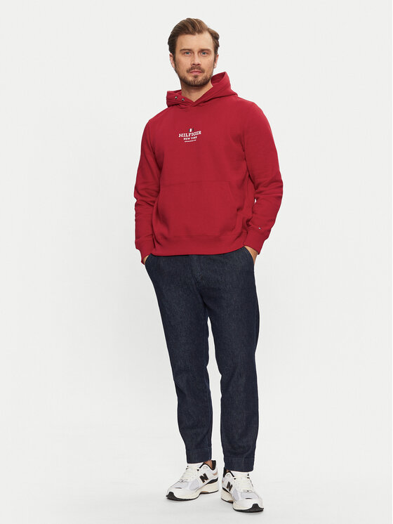 Tommy Hilfiger Tommy Hilfiger Bluza MW0MW39050 Czerwony Regular Fit