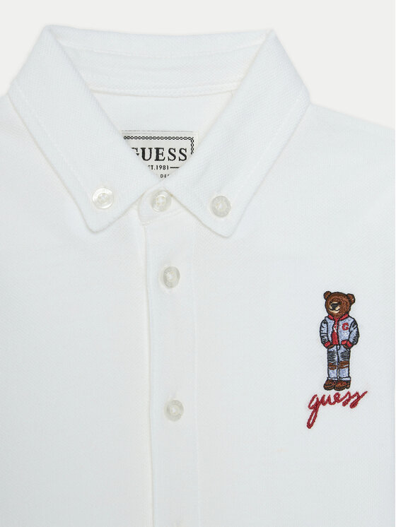 Guess Guess Hemd N5RP01 KAPY0 Weiß Regular Fit