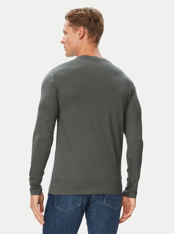 BOSS BOSS Longsleeve Tacks 50512111 Khakifarben Regular Fit
