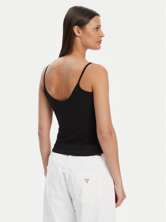Guess Guess Τοπ V5GP22 J1314 Μαύρο Regular Fit