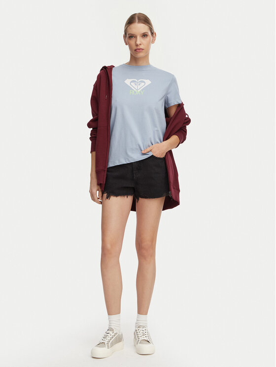 Roxy Roxy T-shirt Ocean Road Art ERJZT06015 Svijetloplava Regular Fit