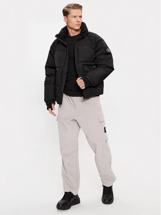 Calvin Klein Jeans Calvin Klein Jeans Hlače iz tkanine J30J324035 Siva Relaxed Fit