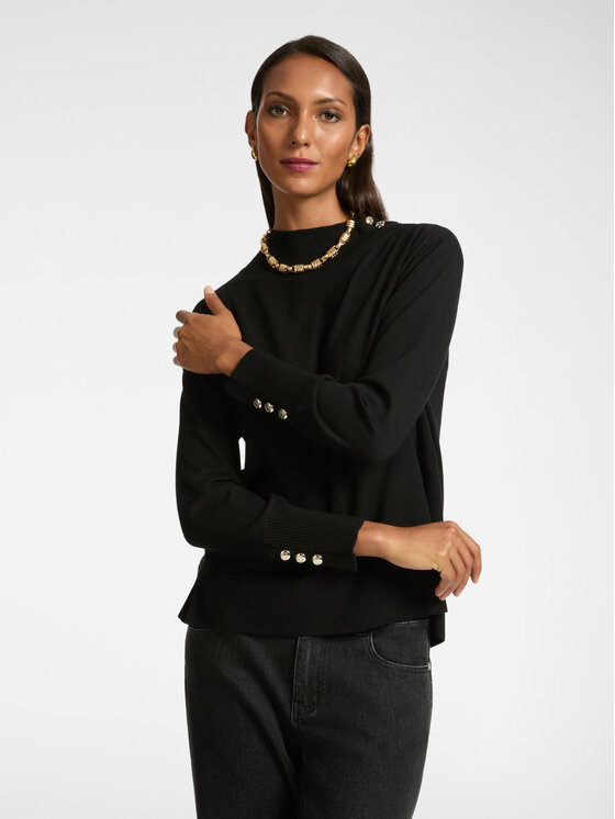 Elena Mirò Elena Mirò Cardigan M456Z000586N033 Nero Boxy Fit